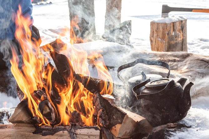 Lapland Winter Experience - Cozy Campfire and Traditional Sausage Supper