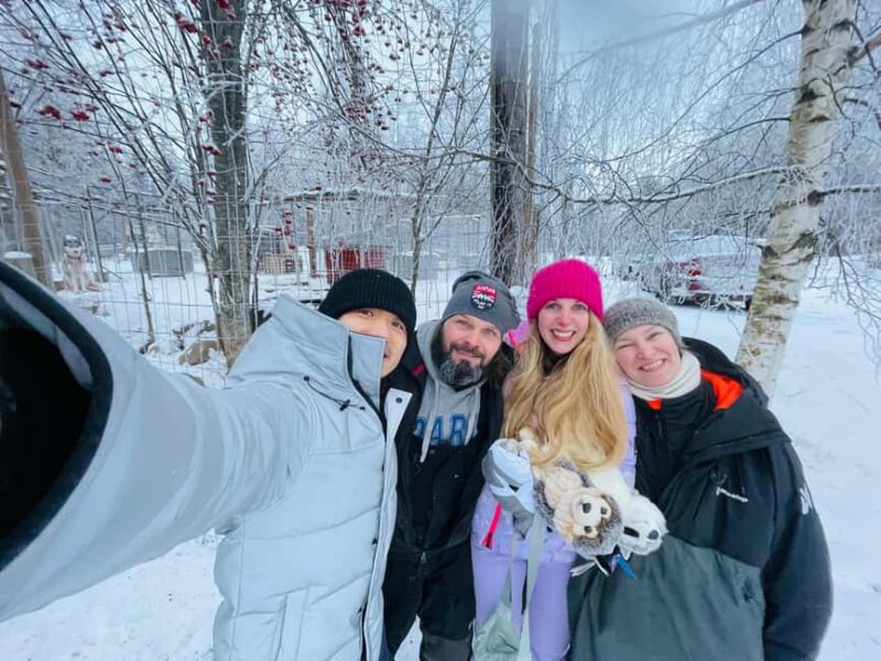 Lappeenranta: Husky Farm Visit and Sleigh Ride and Tiipii - Visiting the Husky Farm: Learning and Petting