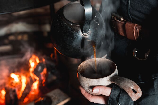 Lappish Lunch Break -Snowmobiling, ice fishing and tasty food - Tasting Traditional Lappish Soup for Lunch