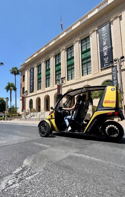 Las Vegas: GoCar Mob History Audio Tour & Mob Museum Ticket - Cruising the Vegas Strip in a GoCar: A Unique Perspective