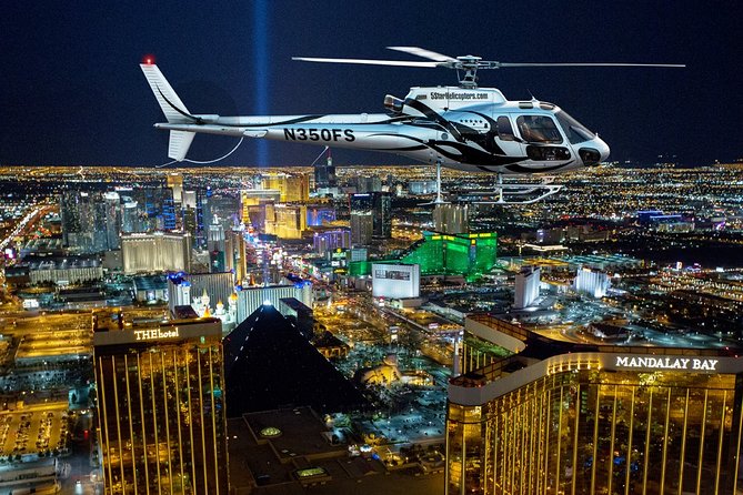 Las Vegas Helicopter Night Flight and Optional VIP Transportation - The Landmark Highlights Above the City