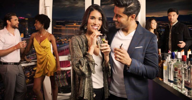 Las Vegas: High Roller Entry Ticket with In-Cabin Open Bar - Key Points