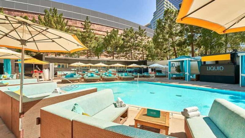 Las Vegas : Pool Crawl w/ Party Bus, Open Bar & VIP Entry - Food, Drinks, and Personal Expenses