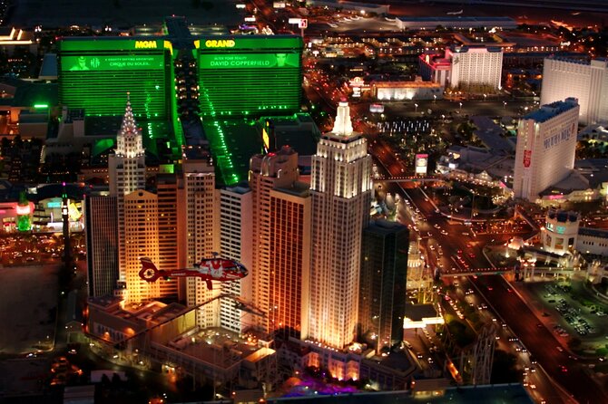 Las Vegas Strip Highlights by Helicopter at Night - Logistics and Timing