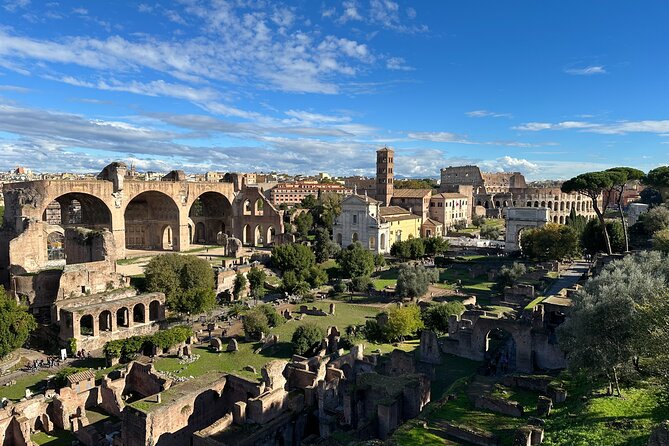 Last Entry Colosseum, Arena Access, Rooftop Aperitif Private Tour - Exploring Palatine Hill and the Roman Forum at Sunset