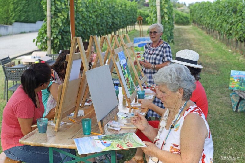 Lazise: Painting Expereince with Wine and Local Food Platter - The Experience Provided by CittàdiLazise