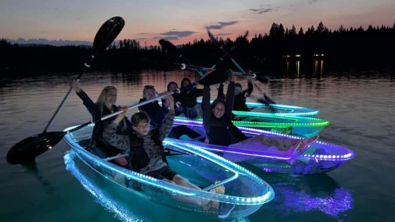 LED Illuminated Sunset Clear Kayak Tour //Kalispell, MT// - Experience Montana’s Only LED Illuminated Sunset Kayak Tour in Kalispell