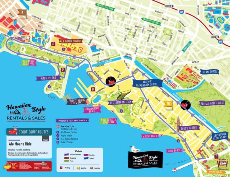 Lemon Rd: Waikiki Scoot Coupe Rental Magic Island & Kaka'ako - Scenic Ride Through Manoa Valley’s Natural Beauty