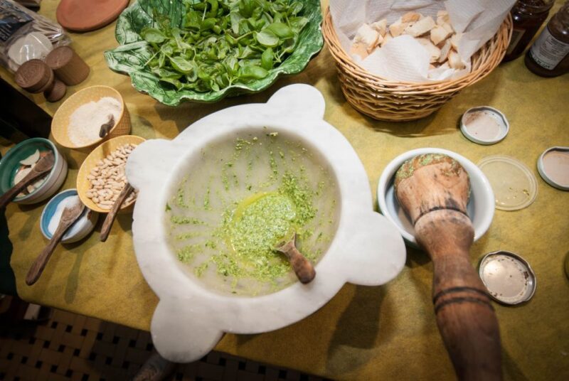 Levanto: Pesto-Making Class - Tasting Your Homemade Pesto with Local Products