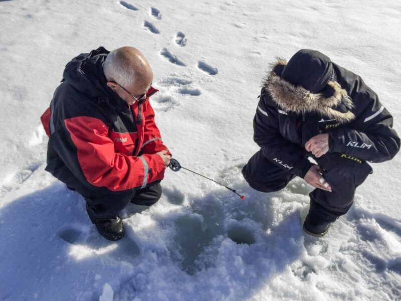 Levi: Ice Fishing by Snowmobile - The Equipment and Clothing Provided for Comfort and Safety