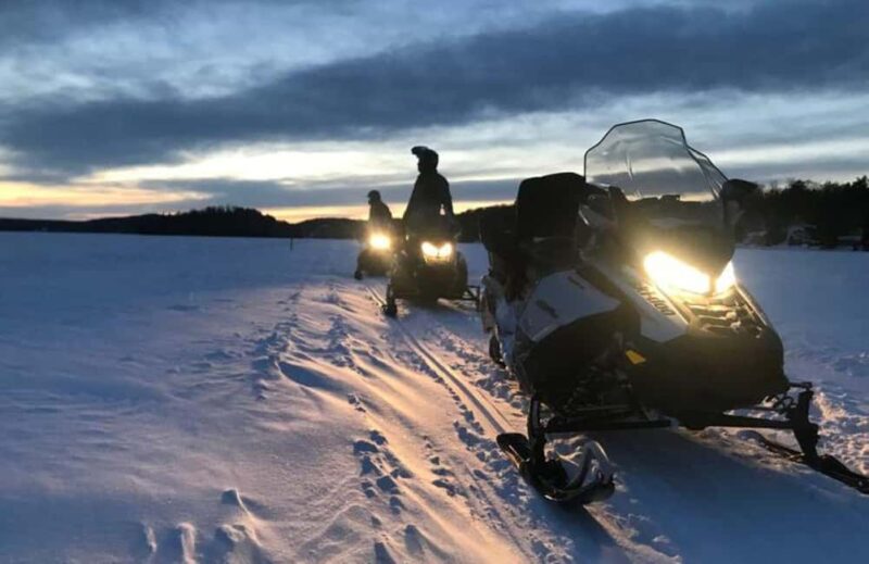 Levi: Twilight Snowmobile Safari & Stargazing Experience - Cozy Finnish Cabin and Warm Refreshments