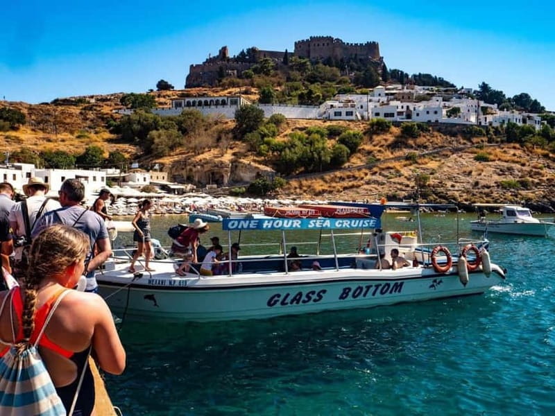 Lindos: 3 Hour Glass Bottom Boat Tour with Snorkelling - Key Points