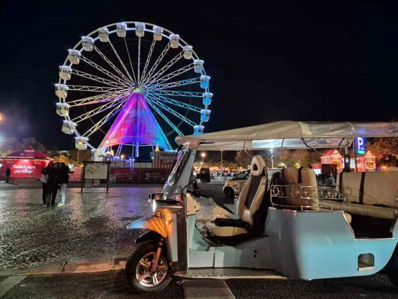 Lisbon: Christmas Lights Tuk-Tuk Tour with Local Guide - The Route: From Chiado to Parque Eduardo VII