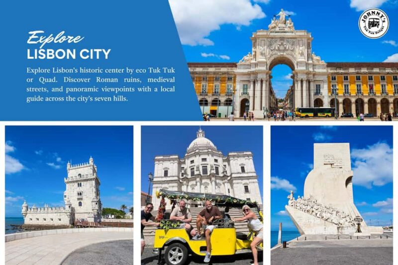 LISBON : EXPLORE OLD TOWN ALFAMA BY ELECTRIC TUK TUK - Starting at the Bustling Time Out Market Lisboa