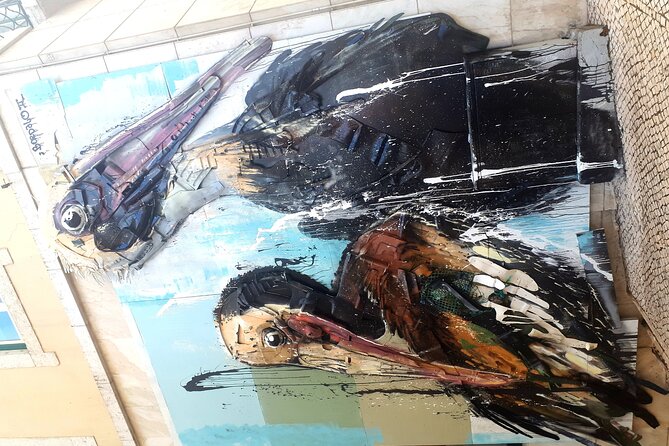 LISBON Street Art Tour - The Azulejo Wall at Jardim Botto Machado