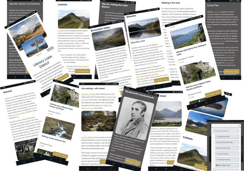 Literary Lake District: Online Road Trip Travel Guide - Key Points