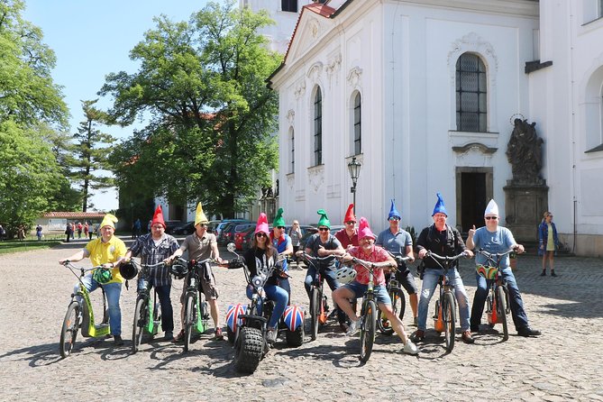 Live-Guided 180 min Glorious e-Scooter and eBike tour - Reaching Petrin and Its Viewpoints
