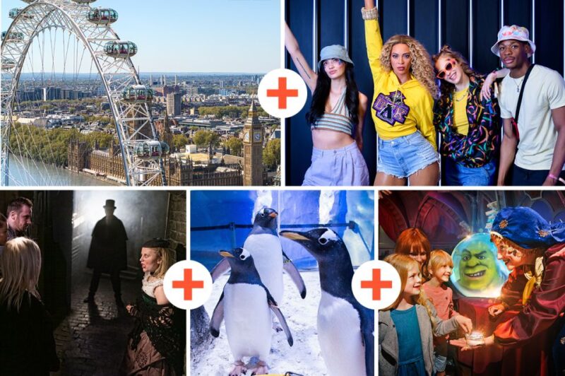 London: 5 Top Attractions Pass with Madame Tussauds - The London Eye: Stunning City Views from 135 Meters