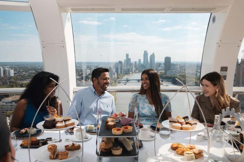 London: Afternoon Tea on the London Eye - The Experience of Two Full Rotations on the London Eye