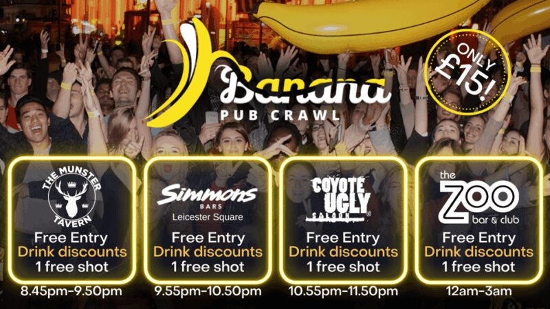 London : Central London Bar Crawl with discounts on drinks - Starting Point at Simmons Bar Piccadilly Circus