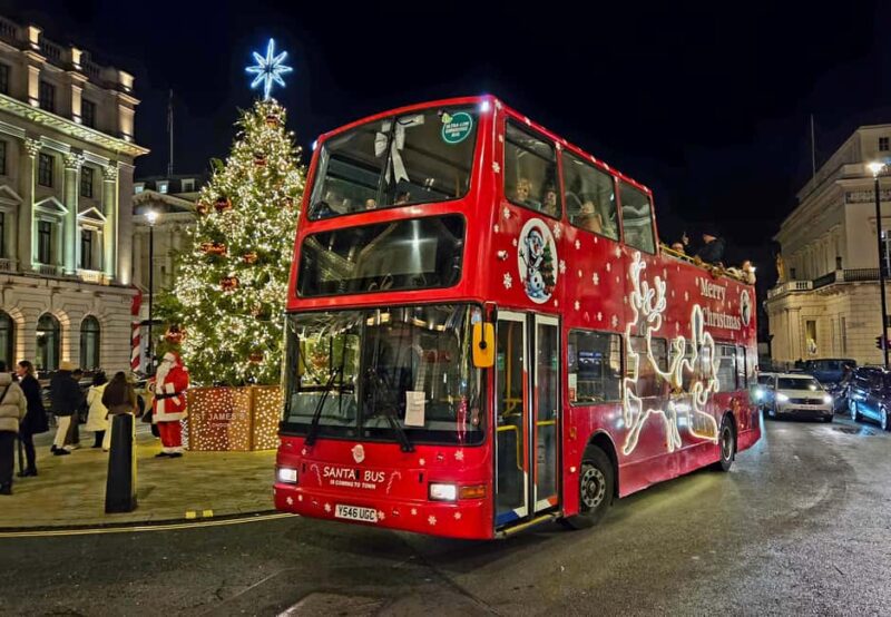 London: Christmas Lights Santa Sleigh Open-Top Tour - The Experience of Seasonal Music on Board