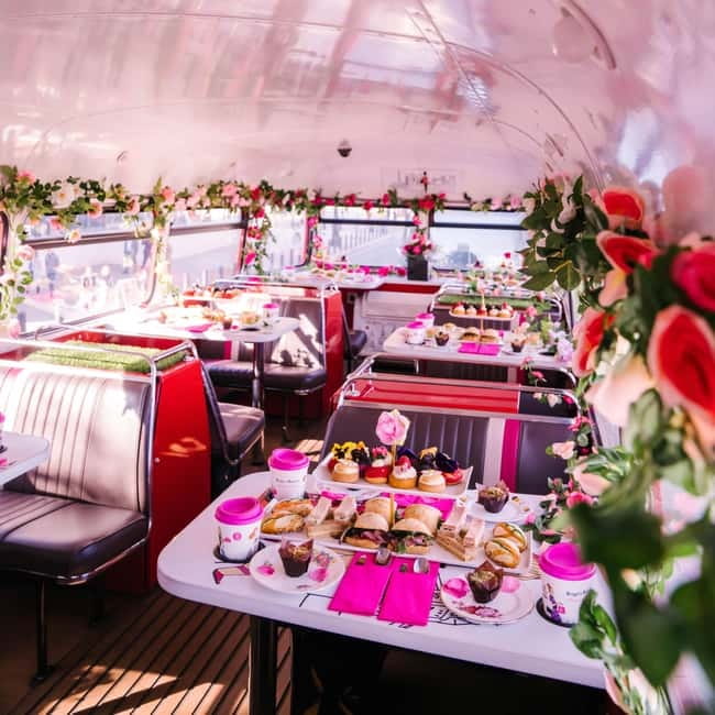 London: Classic Afternoon Tea Bus Tour - Comfortable Double-Decker Bus with Festive Decor