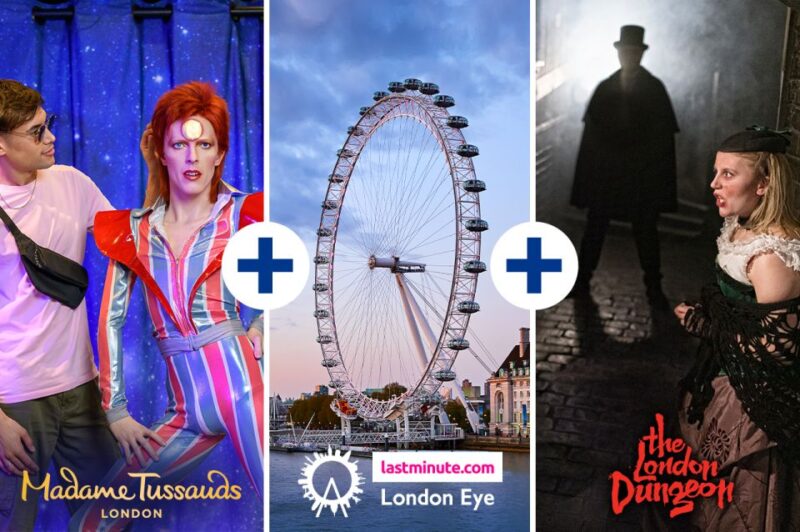 London: London Dungeon, London Eye, & Madame Tussauds Combo - Booking and Access to the London Eye