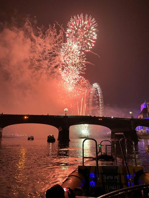 LONDON: NYE 2025 Fireworks PRIVATE BOAT - Front Row Views - How the Tour Begins at Tower Millennium Pier