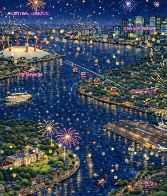 London: NYE Fireworks, Dinner & Cable Car Experience - Final Review of the London NYE Cable Car Celebration