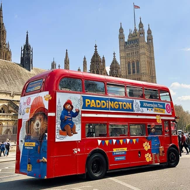 London: Paddington Bear Afternoon Tea Bus Tour & Audio Guide - Enjoy a Themed Afternoon Tea with Savories, Cakes, and Scones