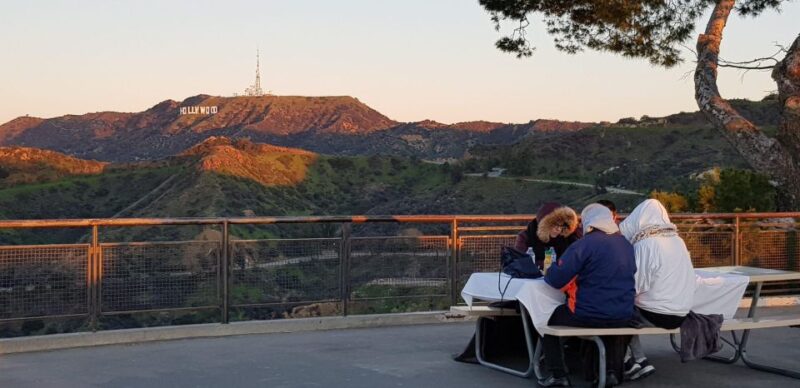 Los Angeles: 2.5 Hour Guided Mini-Car Sunrise Tour YOU Drive - The Delicious Continental Breakfast Overlooking LA