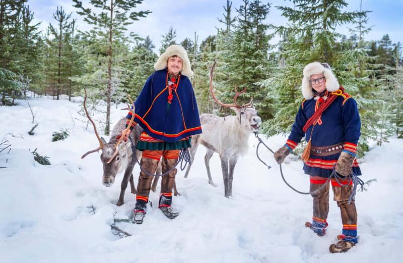 Luleå: Meet and Feed the Reindeer  Short Experience - Warming Up with Fire and Reindeer Snacks