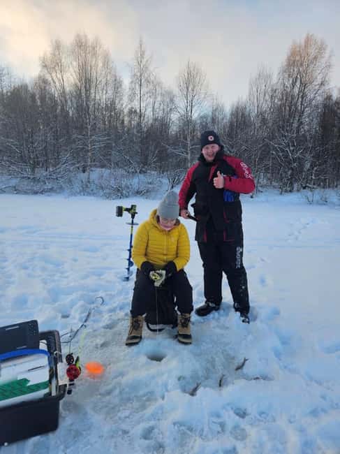 Luosto: Private Ice Fishing Tour on the frozen river - Key Points