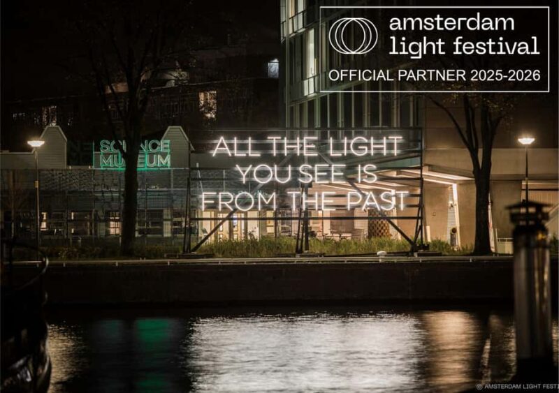 Luxury Amsterdam Light Festival Cruise-Captain Guide, Drinks - Artworks and Landmarks Passed During the Cruise