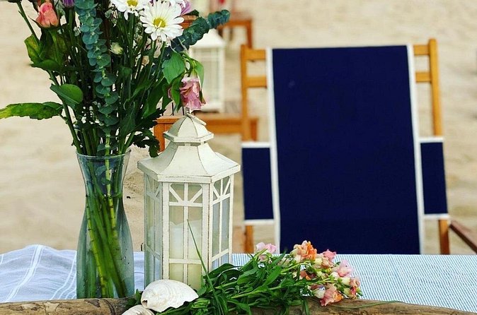 Luxury Beach Bonfire and Picnic Dinner at Town Line Beach - The Beach Setup and Decorations