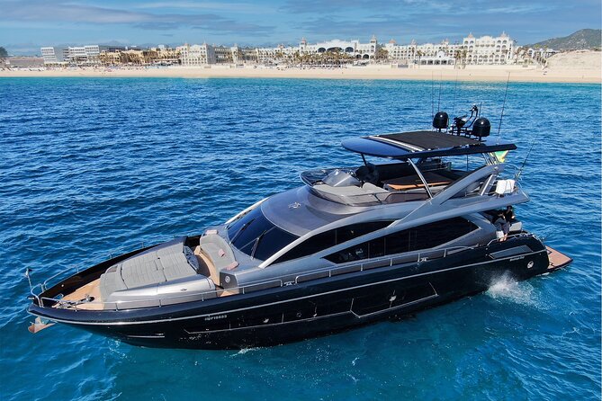 Luxury Black Yacht in Cabo - Convenient Meeting Point and Transportation
