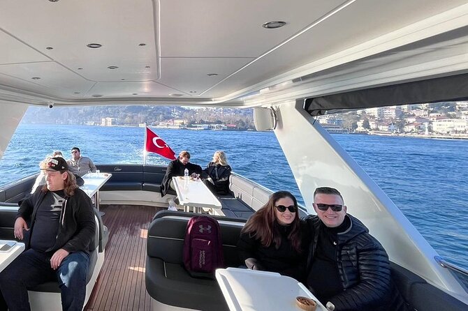 Luxury Bosphorus Yacht Tour  Asian Side Stop & Exploration - The European and Asian Side Landmarks Along the Route