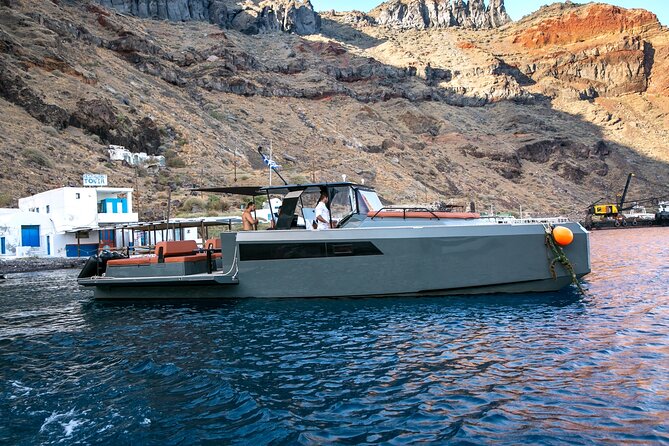 Luxury Private Power Catamaran Tour in Santorini - Inclusive Services and Optional Add-Ons