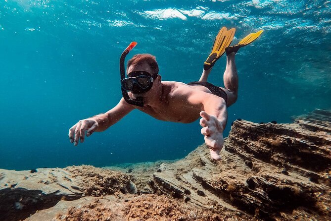 Luxury Santorini Sunset Cruise: Dinner, BBQ, Open Bar, Transfers - Swimming and Snorkeling at Mesa Pigadia Beach