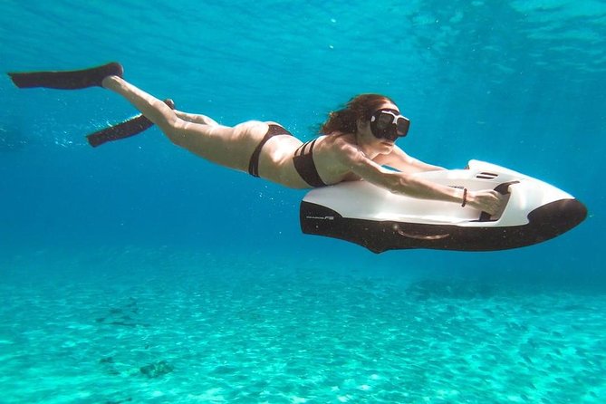 Luxury Water Toys Boat Tour ibiza - SEABOB- Paddle surf boards - Starting Point at San Antonio’s Port for a Scenic Departure