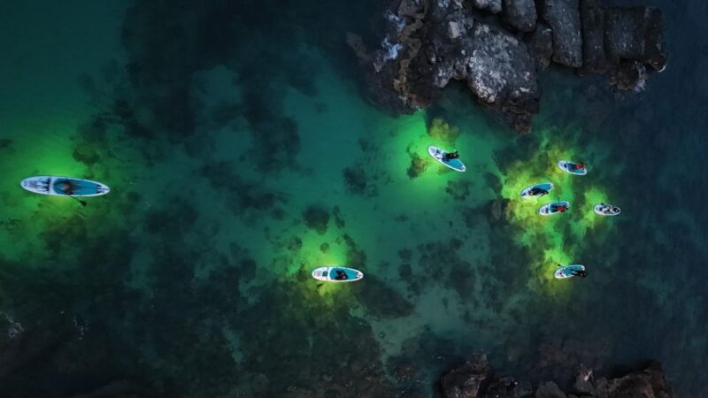 LUZ Sunset in SUP with Aperitif and light show - Swimming and Photo Opportunities in the Clear Waters