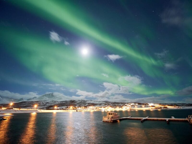 Lyngenalps: Northern Lights Snowmobile Safari - The Drive Through Lyngenalps Mountain Range