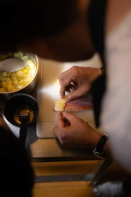 Lyon: Unique and friendly cooking class in the center with tasting - Preparing a Full Gourmet Menu with Expert Guidance