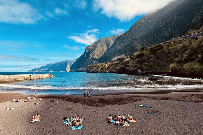 Madeira Achadas Cruz, Porto Moniz, Seixal for Cruise Ship - Seixal’s Black Sand Beach and Waterfalls