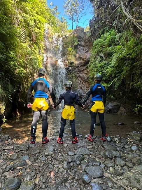 Madeira Short Canyoning For Beginners Rochão Level 1 - Navigating the Optional Jumps and Water Slides