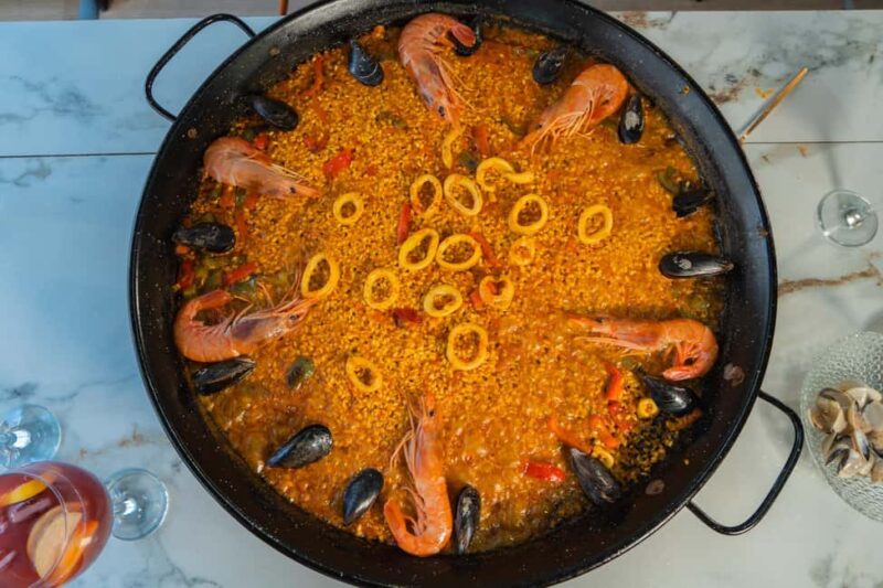 Madrid: Paella & Sangria Classes  Seafood, Chicken or Vegan - Key Points