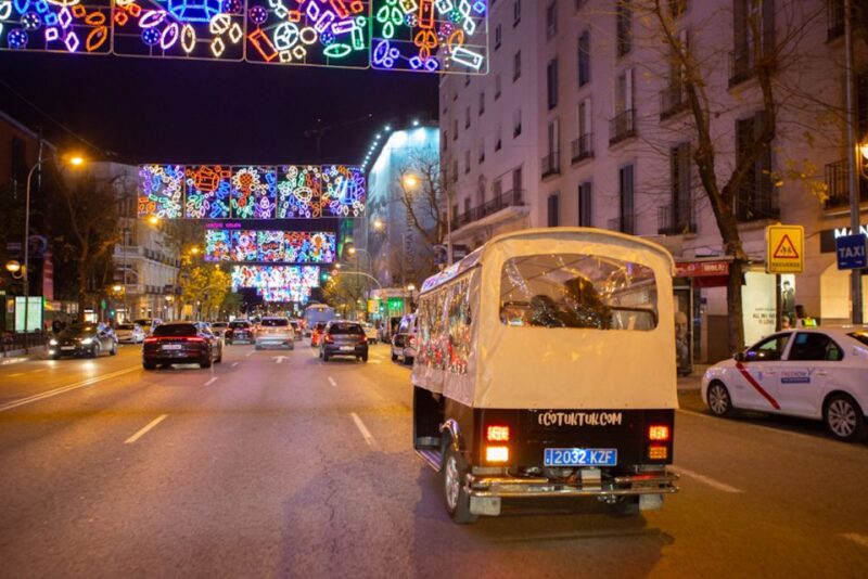 Madrid: Private Christmas Lights Tour by Eco Tuk-Tuk - Starting Point in Madrid: Calle de Antonio Maura