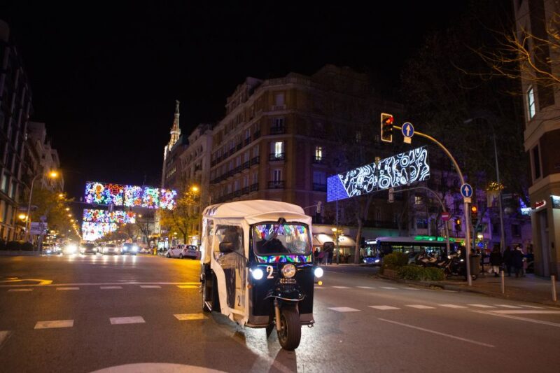 Madrid: Private Christmas Lights Tour by Eco Tuk-Tuk - Practical Information and Booking Details