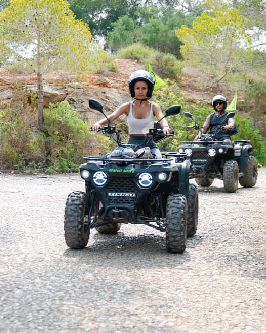 Magaluf: Quad bike tour through the mountains, visiting caves, coves, and cliffs - Riding the Brand-New LINHAI M 210 Quad Bikes