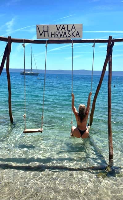 Makarska: 3 island, Cave, Cliffs, Jelsa, Lagoon, Golden Horn - Bonus Bay with a Beach Swing and Dolphin Spotting